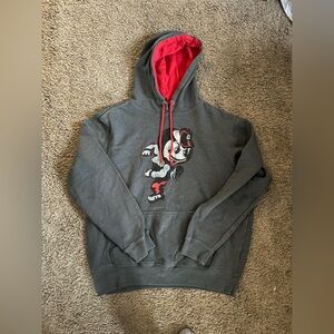 Ohio State Gray Hoodie with Red Accents